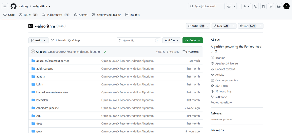 X recommendation algorithm open source on GitHub 2026