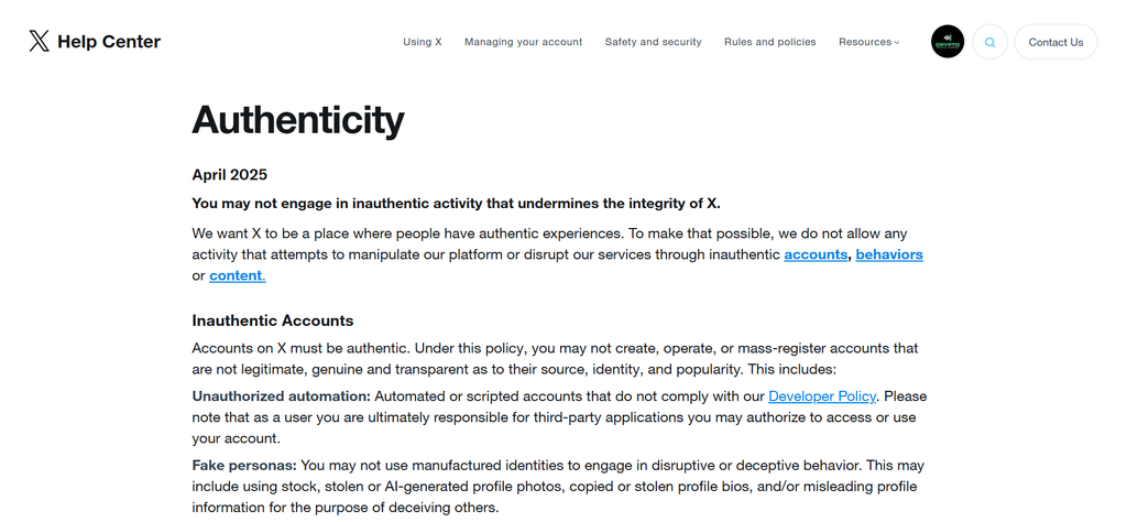 X platform manipulation and spam policy for crypto accounts